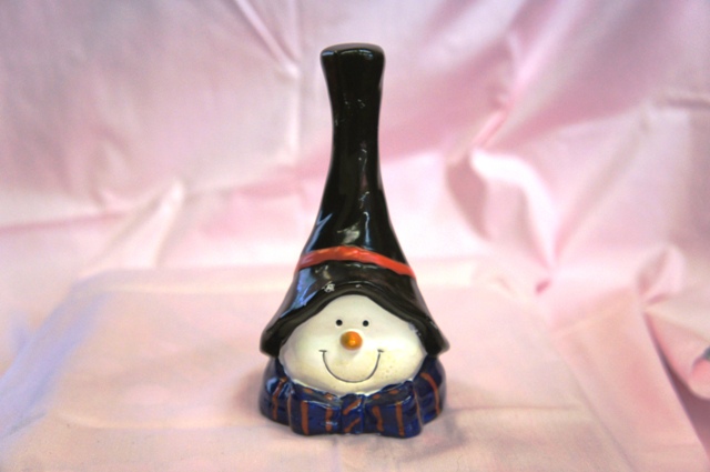Колокольчик «Снеговик» ручной, сувенирный.