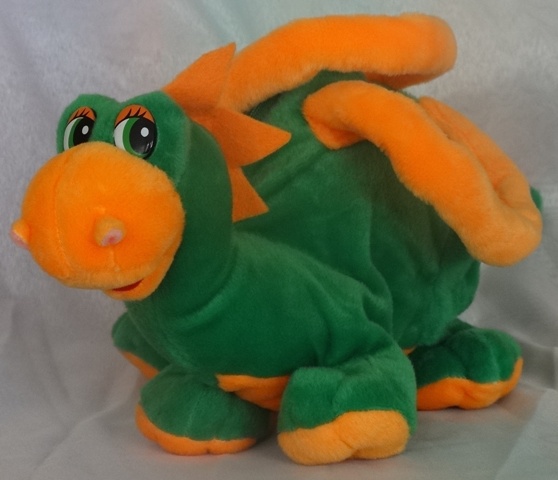 Мягкая игрушка-сумочка динозаврик (зелёный)
