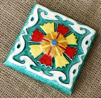 Глазурованная полихромная керамическая плитка – кафель (кафли) (без румпы)