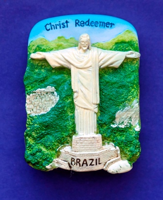 Магнит  Статуя Христа –искупителя Бразилия, Рио-де-Жанейро